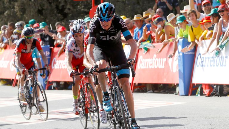 Chris Froome on stage seven of the 2015 Tour of Spain