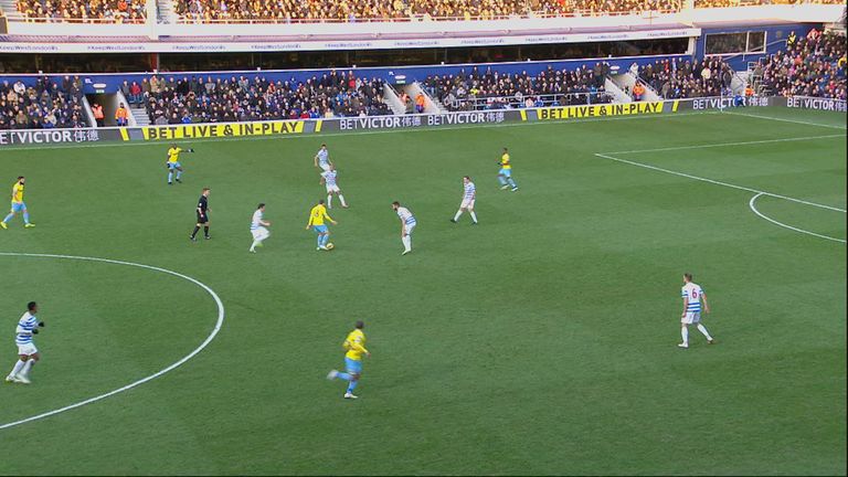 Crystal Palace's Yannick Bolasie is in an offside position as he receives a pass from team-mate James McArthur