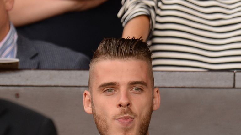 Manchester United's goalkeeper David de Gea watches