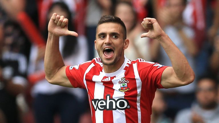 Southampton's Dusan Tadic celebrates scoring his side's second goal 