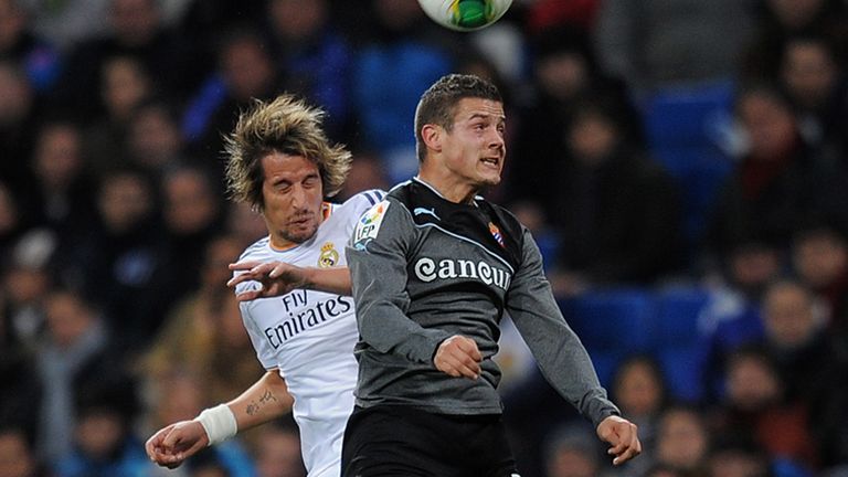 Alex Fernandez (right) of Espanyol