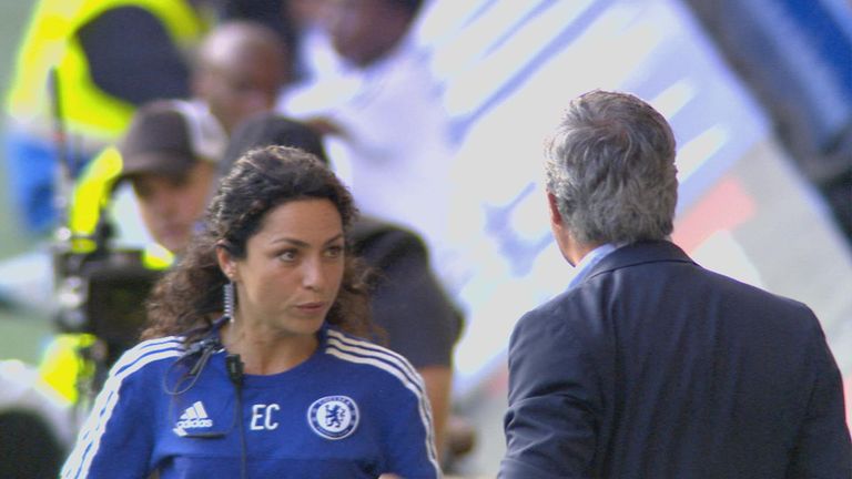 Jose Mourinho confronts Eva Carneiro on her return to the technical area