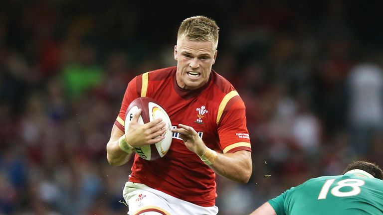 Gareth Ainscombe came off the bench during the warm-up match against Ireland 