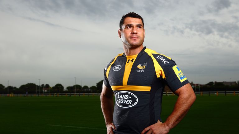 Geroge Smith at the launch of Wasps¿ new Under Armour kit for the 2015/16 season