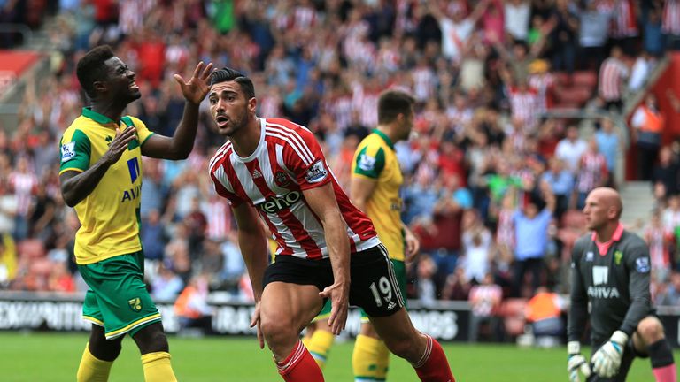 Southampton's Graziano Pelle celebrates scoring his side's first goal