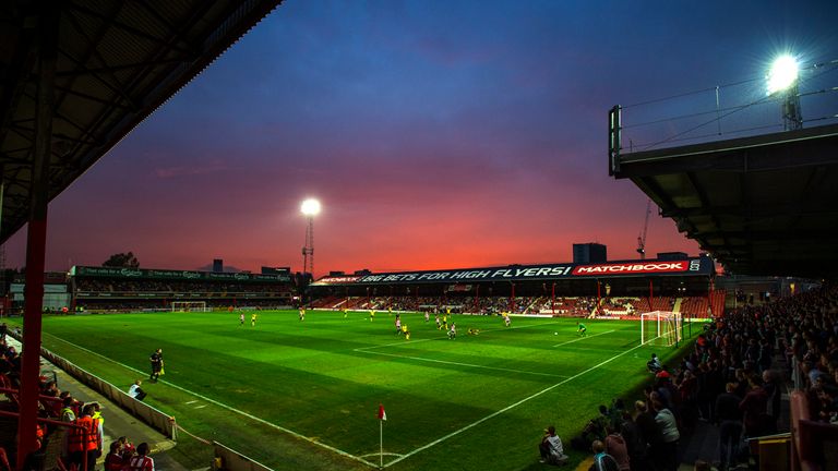  Griffin Park: A view during the Capital One Cup First Round match between Brentford and Oxford United