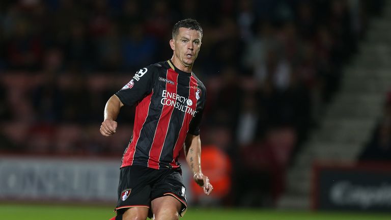 Ian Harte of AFC Bournemouth in action during the  Capital One Cup Second Round match between AFC Bournemouth and Northa