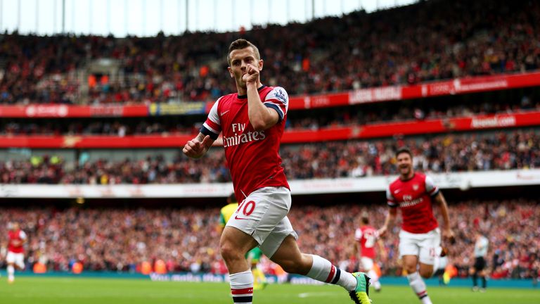 Jack Wilshere finished off a fine team move against Norwich
