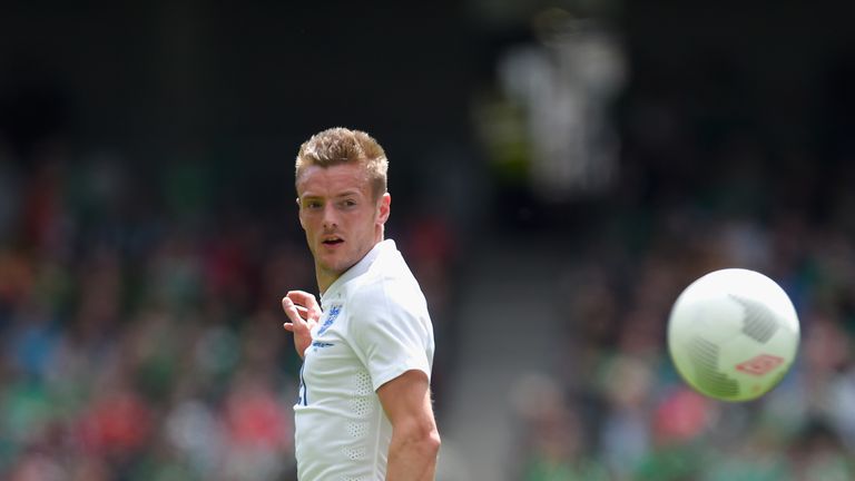 England player Jamie Vardy in action