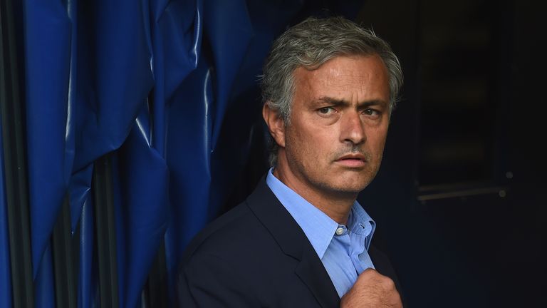 Jose Mourinho  during the Barclays Premier League match between Chelsea and West Brom