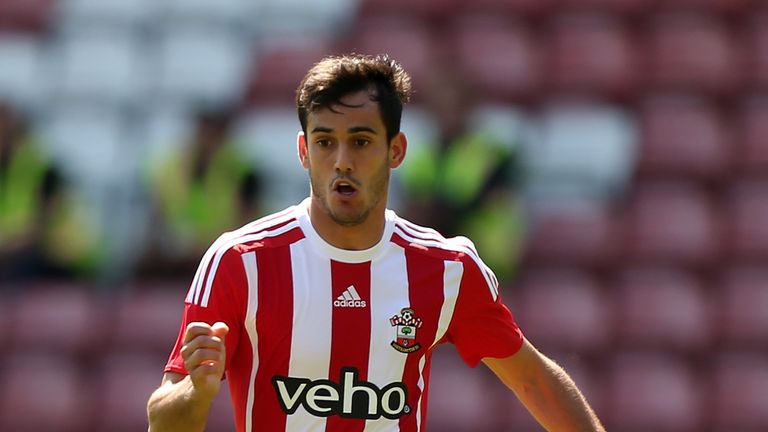 SOUTHAMPTON, ENGLAND - AUGUST 02:  Juanmi of Southampton in action during the pre season friendly match between Southampton and Espanyol at St Mary's Stadi