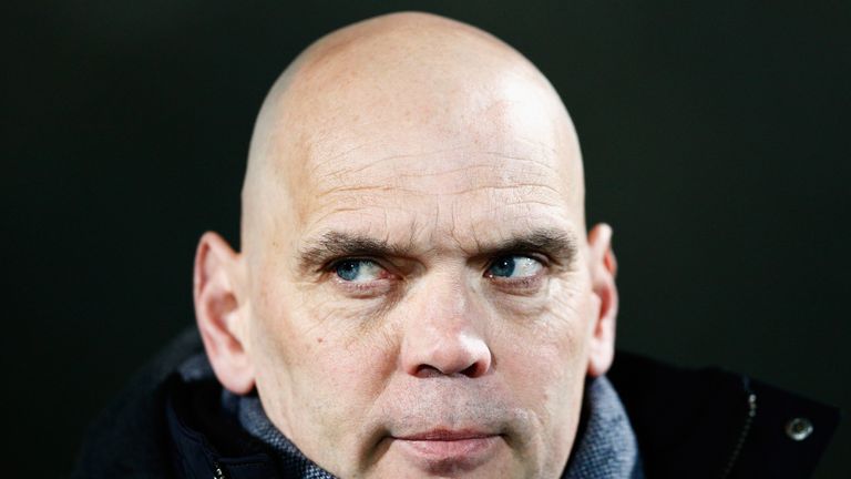 Willem II Head Coach, Jurgen Streppel looks on during the Dutch Eredivisie match between Willem II Tilburg and FC Twente 