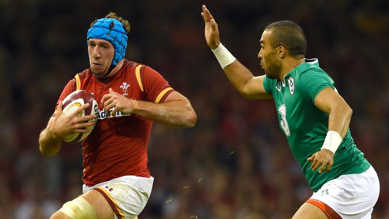 Wales player Justin Tipuric in action during the Rugby World Cup warm up match between Wales and Ireland at Millennium Stadium