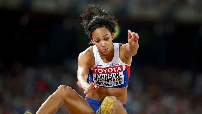 Katarina Johnson-Thompson of competes in the Long Jump