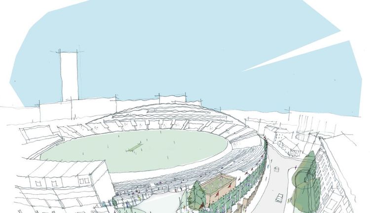 Sketch of Kia Oval redevelopment