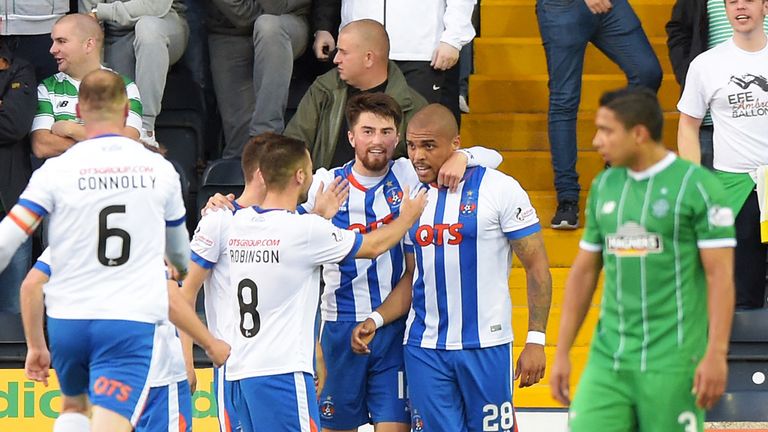 Josh Magennis celebrates his goal