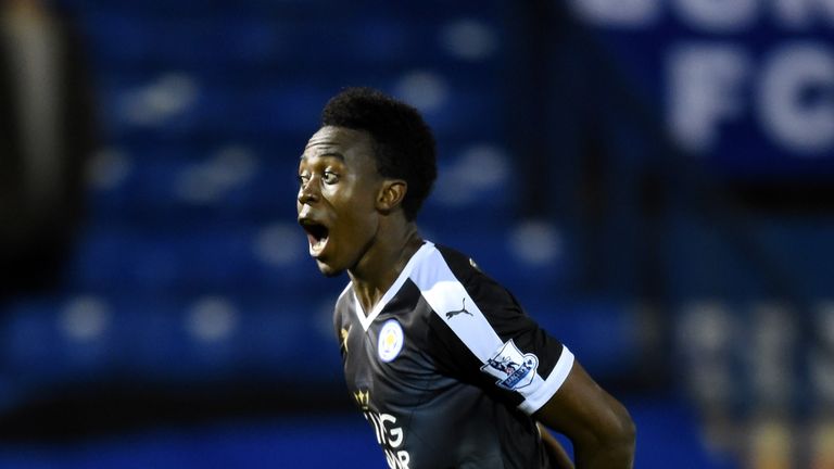 Joe Dodoo celebrates his hat trick