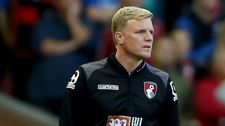 AFC Bournemouth manager Eddie Howe during the Barclays Premier League match at Anfield, Liverpool.