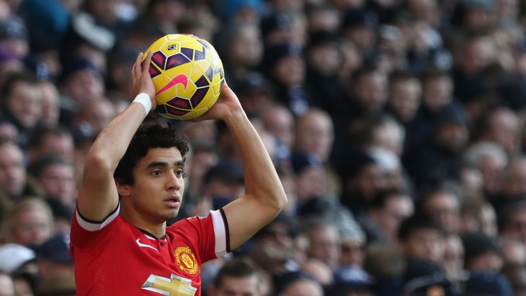 Rafael da Silva of Man Utd in action during match between Tottenham Hotspur and Manchester United at White Hart Lane on December 28, 