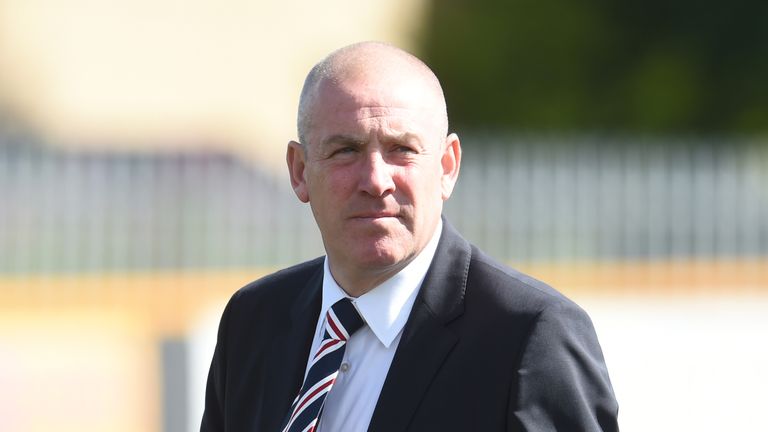 Rangers Manager Mark Warburton before the Alloa game. 