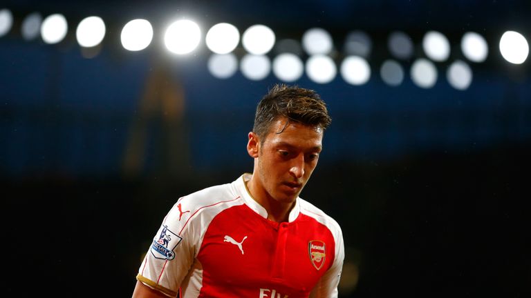 Mesut Ozil during Arsenal's match against Liverpool