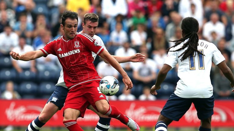 Kike in action for Middlesbrough against Preston