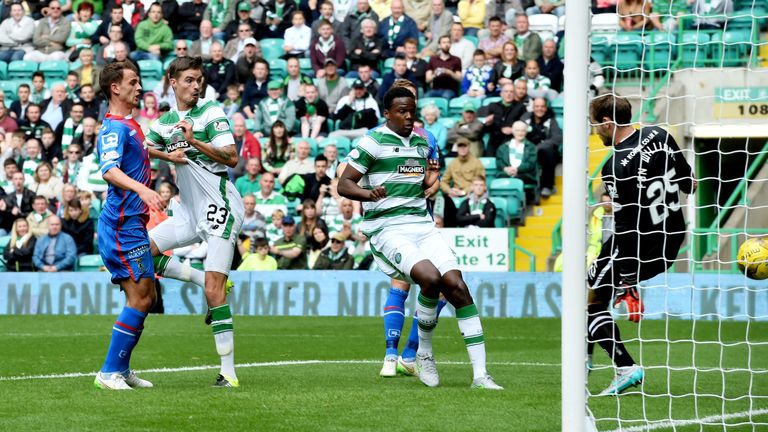 Mikael Lustig scores for Celtic against Inverness