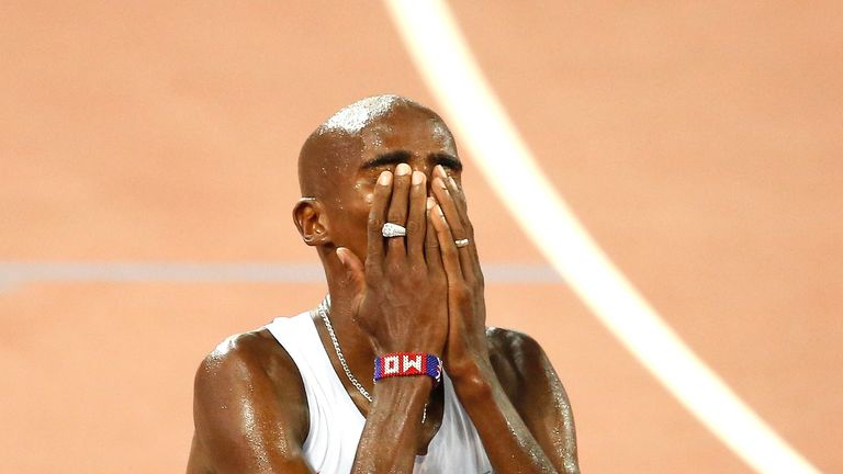 Farah shows his emotions after victory