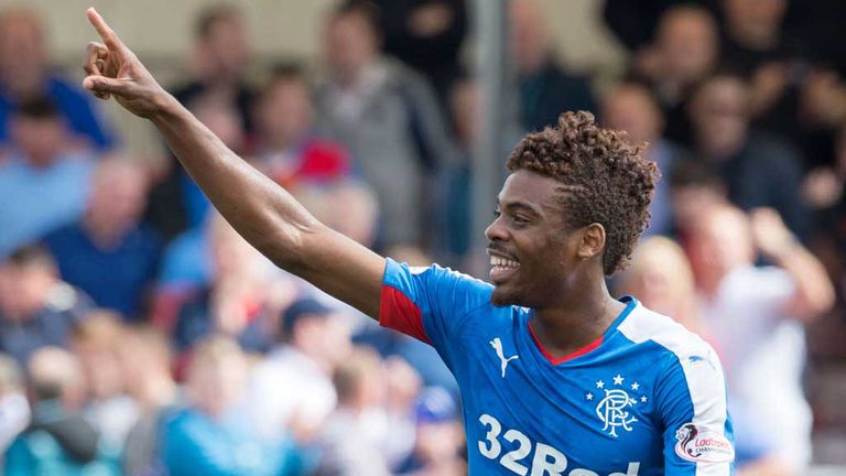 Nathan Oduwa all smiles on his Rangers debut
