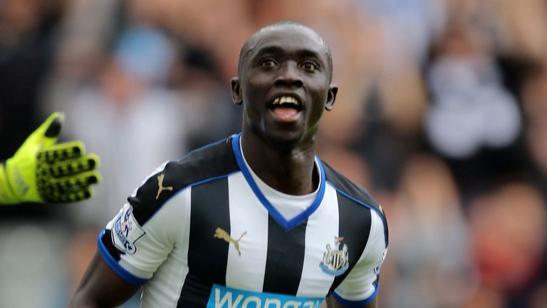 Newcastle United's Papiss Cisse celebrates his goal against Southampton