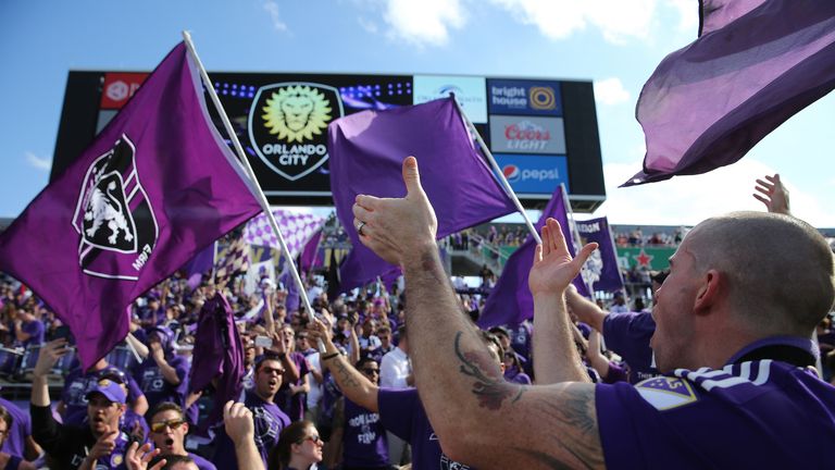 Orlando City supporters: the Citrus Bowl attracts an average attendance of 32,973 
