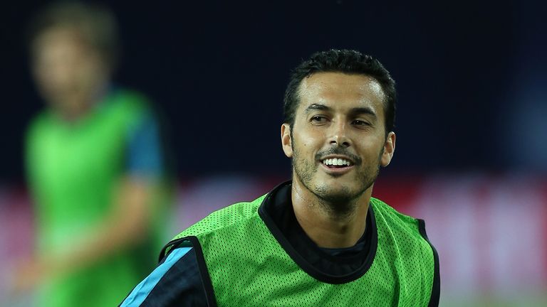 Pedro of Barcelona in action during a training session
