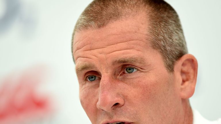 England head coach Stuart Lancaster during a press conference at Pennyhill Park