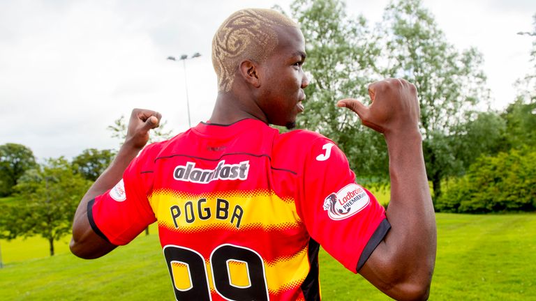 04/08/15.GARSCUBE.Partick's Mathias Pogba is unveiled as Firhill's newest addition.