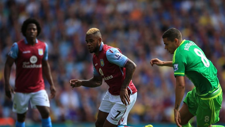 Leandro Bacuna in action for Villa