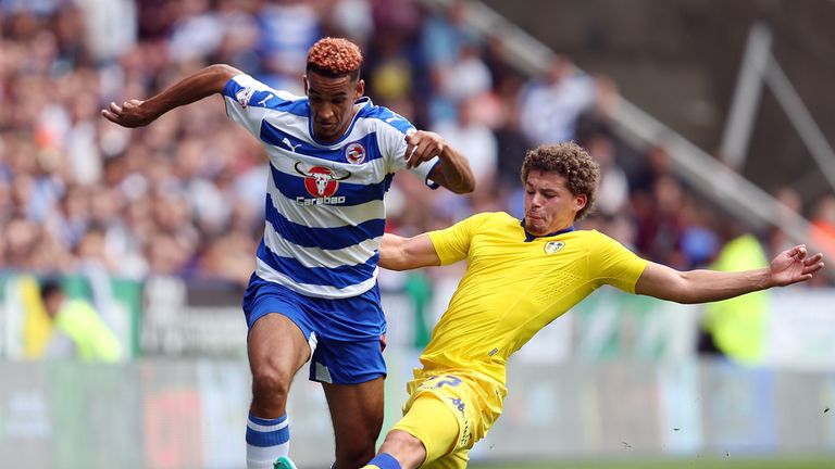 Nick Blackman is tackled by Kalvin Phillips