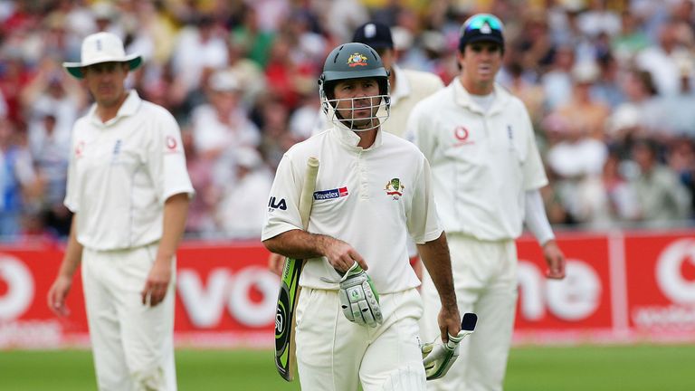 NOTTINGHAM, UNITED KINGDOM - AUGUST 27:  Ricky Ponting of Australia leaves the field after being run out during day three of the Fourth npower Ashes Test b