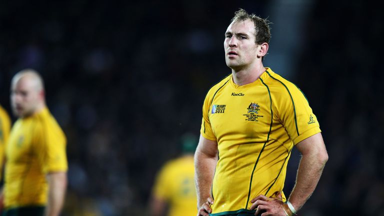 A dejected Rocky Elsom following the semi-final loss to the All Blacks in the 2011 World Cup