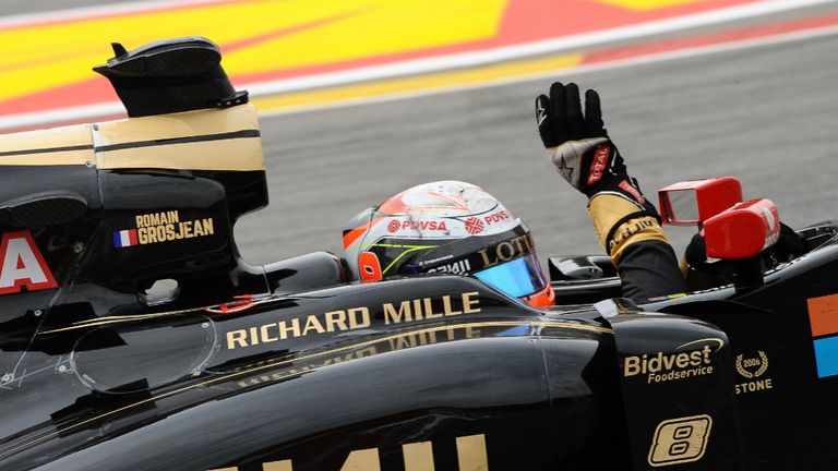 Romain Grosjean finished third in the 2015 Belgian GP