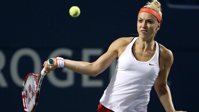 Sabine Lisicki during her one-sided victory over Venus Williams in Toronto on Monday