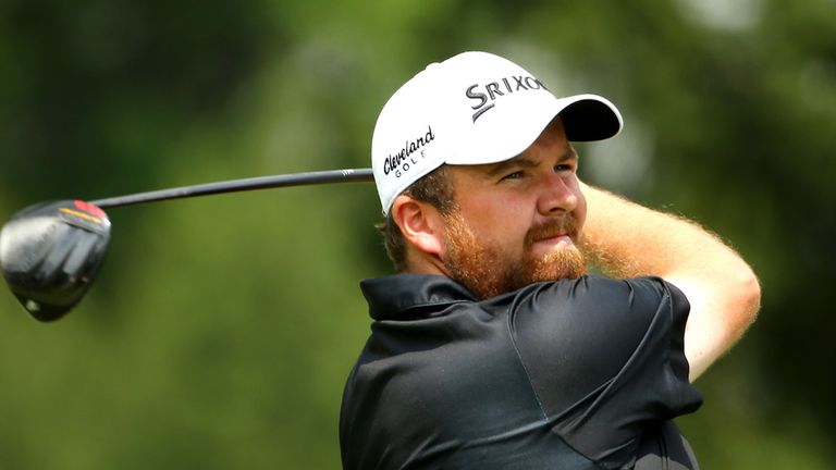 AKRON, OH - AUGUST 09:  Shane Lowry of Ireland hits off the fourth tee during the final round of the World Golf Championships - Bridgestone Invitational at