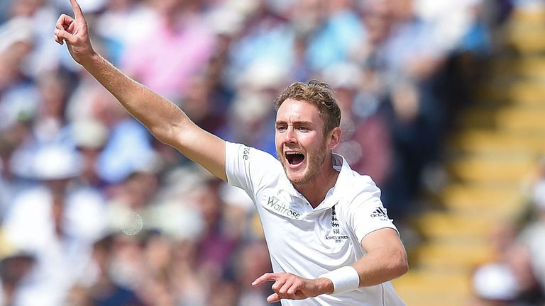 Stuart Broad is England's leading wicket-taker in the series  so far with 12 victims