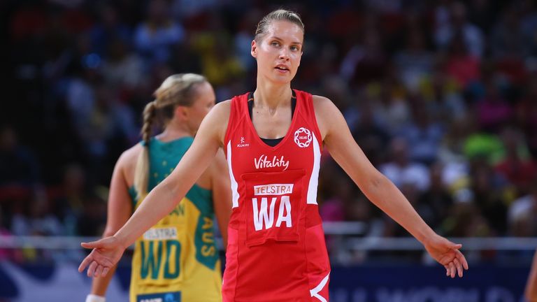 Tamsin Greenway of England looks dejected