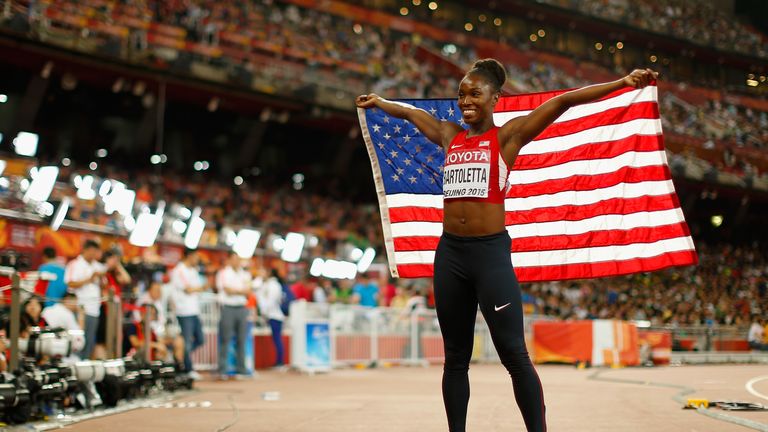 Tianna Bartoletta snatched the gold with a superb last jump