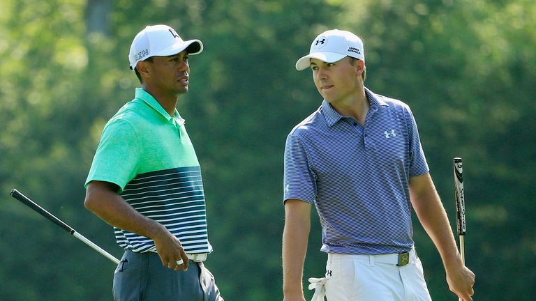 Tiger Woods and Jordan Spieth at the Masters