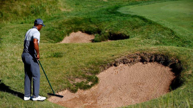 Woods has been practicing at Whistling Straits over the weekend