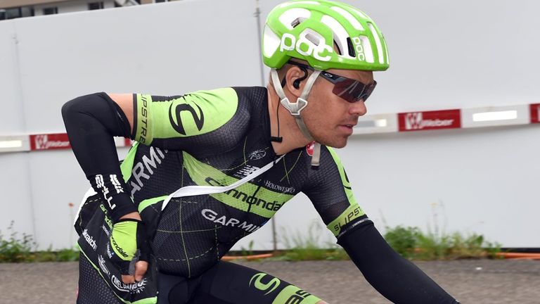 Tom Danielson on stage four of the 2015 Tour de Suisse