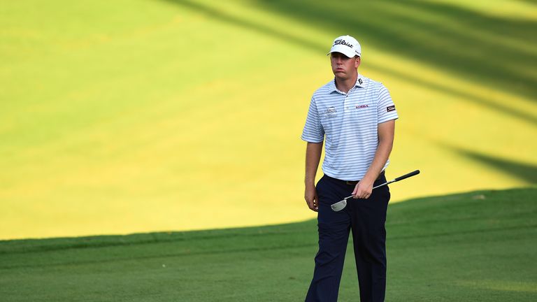 Tom Hoge: One of three players holding a share of the lead