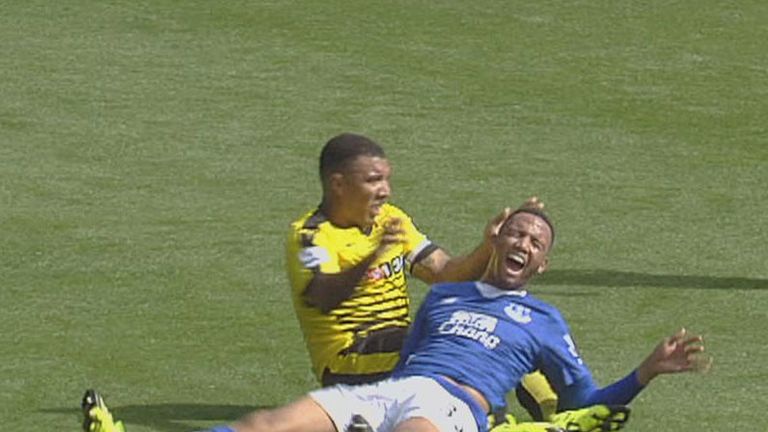 Galloway was on the wrong end of Deeney's challenge 