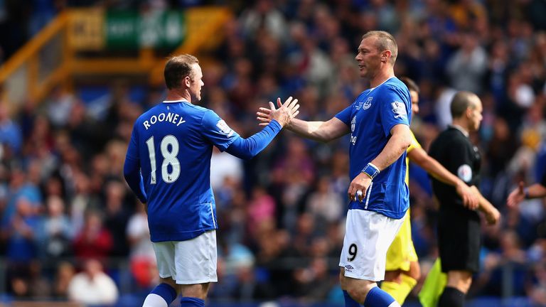 Wayne Rooney and Duncan Ferguson teamed up for Everton on Sunday